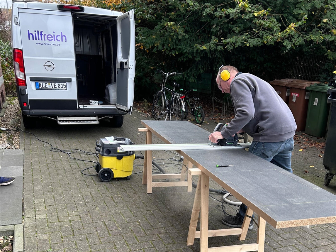 Vereinsmitglied Michael Mooren im Einsatz. Foto: hilfreich