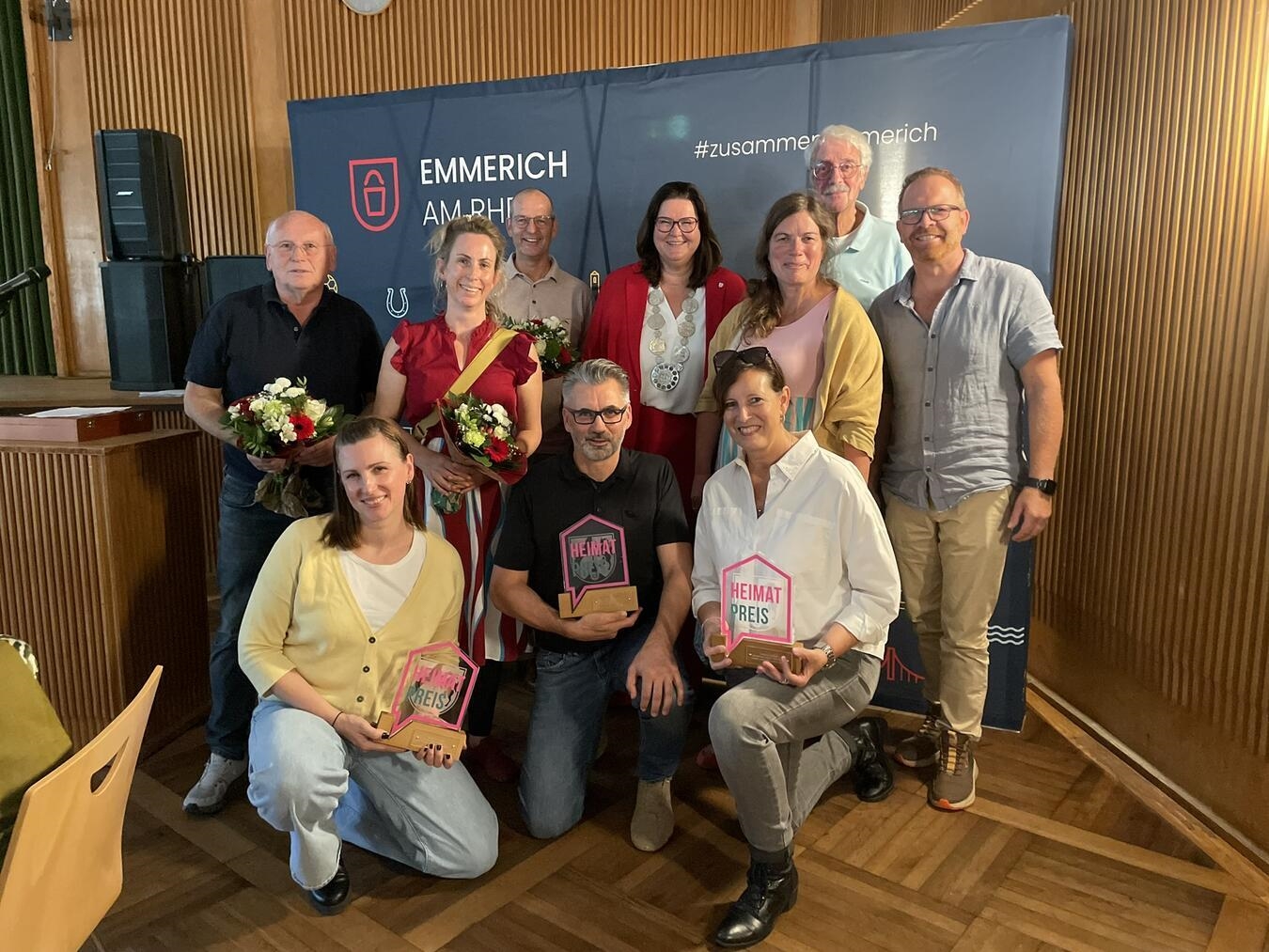 "Claudia Lindlahr mit Preisträgern der Heimatpreise 2026, Stadt Emmerich"