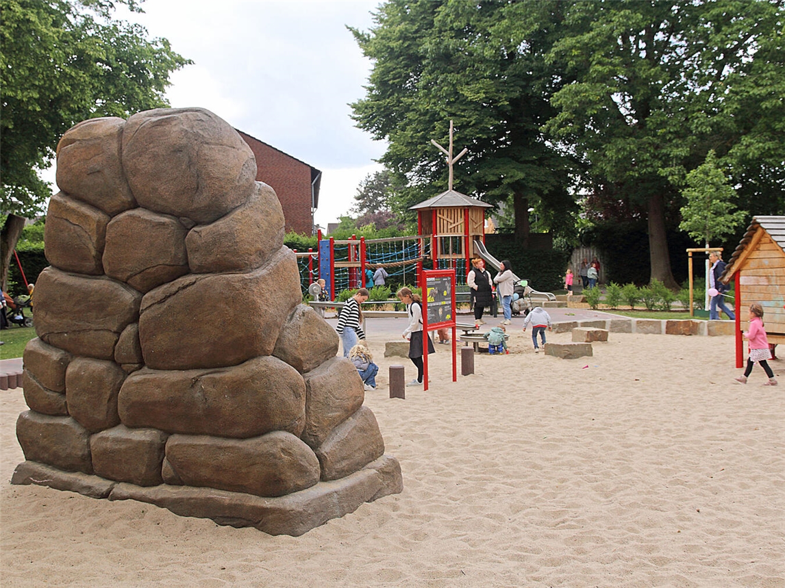 Viel los auf dem Kolpingspielplatz: Familien, Kindergartengruppen und Schulklassen besuchen regelmäßig das Areal – „auch ohne Toilettenanlage“, wie Anwohner und Nachbarn betonen. NN-Foto (Archiv): Theo Leie