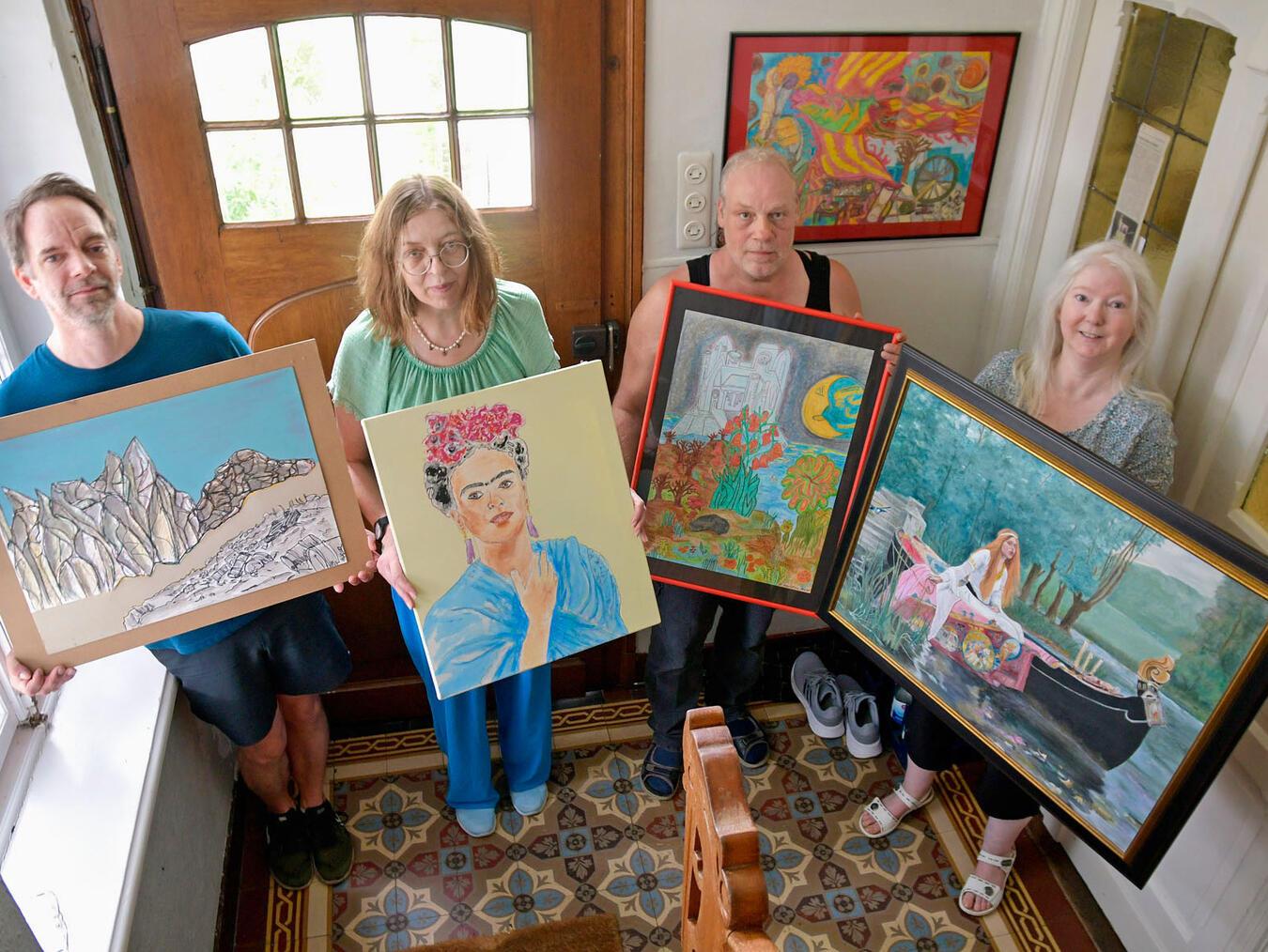 Vier aus dem Quintett „Grenzenlos“ (v.l.): Friedrich Hauschildt, Conny Leukers, Joachim Kersten und Ingrid Reimer. NN-Foto: Rüdiger Dehnen