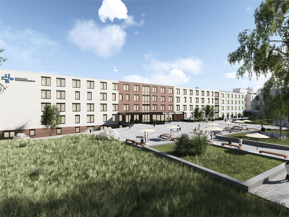 "Visualisierung Standort Kleve, modernes Architekturdesign von KFP Architekten Essen"