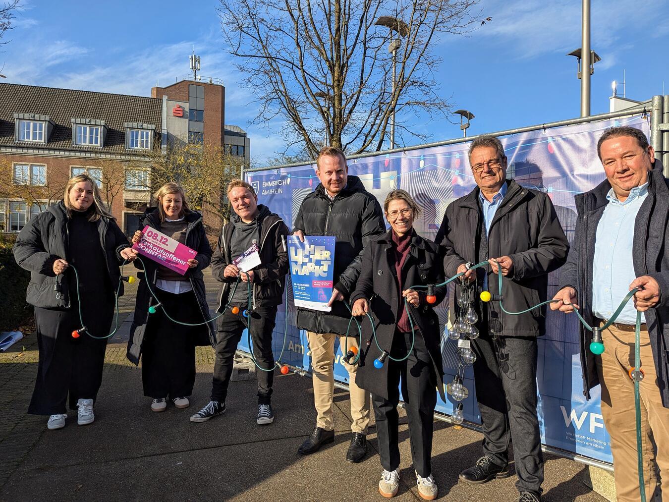 V.l: Patricia Hell, Verena van Niersen, Marcel Janßen (alle WFG), Steffen Borth (Stadtwerke), Sara Kreipe (WFG), Rainer Janszen (Sparkasse) und Marco kapelle (Stelzig Elektrotechnik).NN-Foto: J. Kurschatke