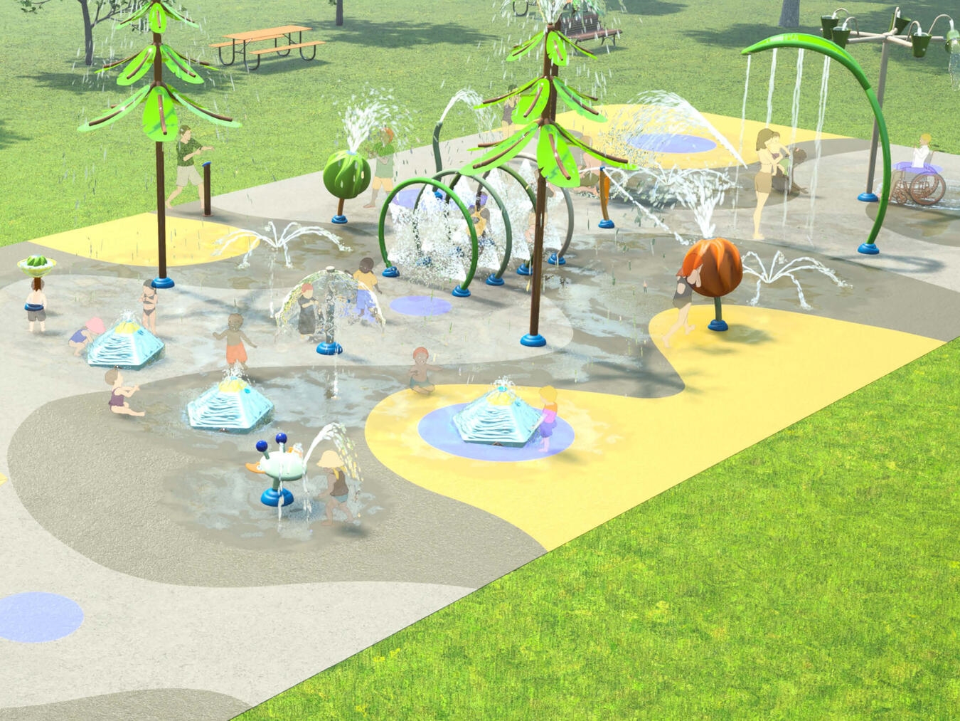 Eine Grafik der Reeser Wasserfreizeit