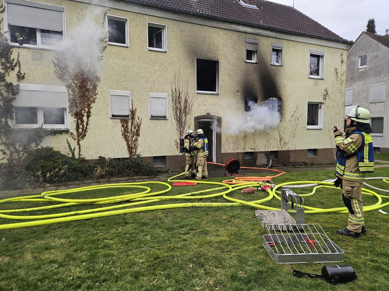 Wohnungsbrand an der Märkischen Straße. Foto: Feuerwehr Kleve