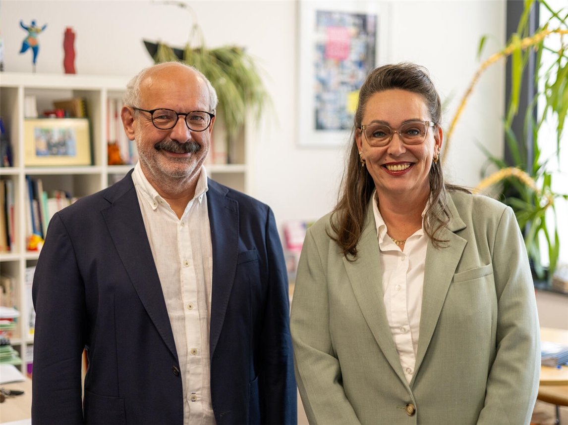 Wolfgang Gebing und Simone Zappeij. Foto: Stadt Kleve