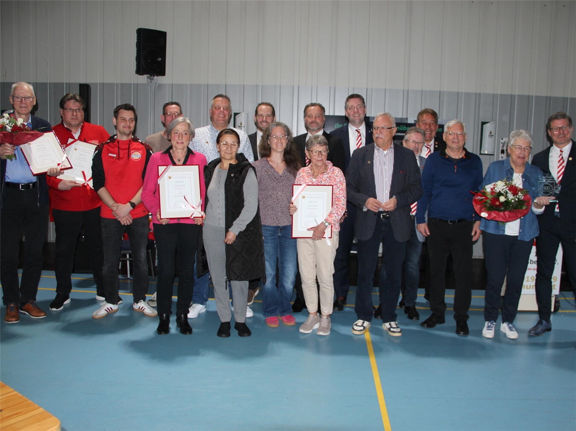 Zahlreiche Jubilare wurden geehrt. Foto: SV Sonsbeck