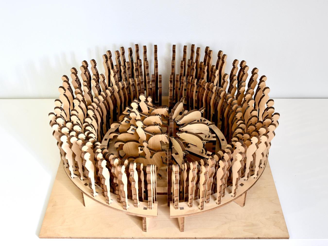 „Zirkus“, Holz 2001, von Georg Ettl.Foto: Museum Goch/Z. Couso-Martell