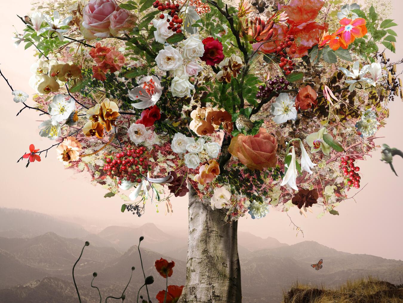 Zu sehen ist auch der „Traumbaum“. Foto: Margot Berghaus