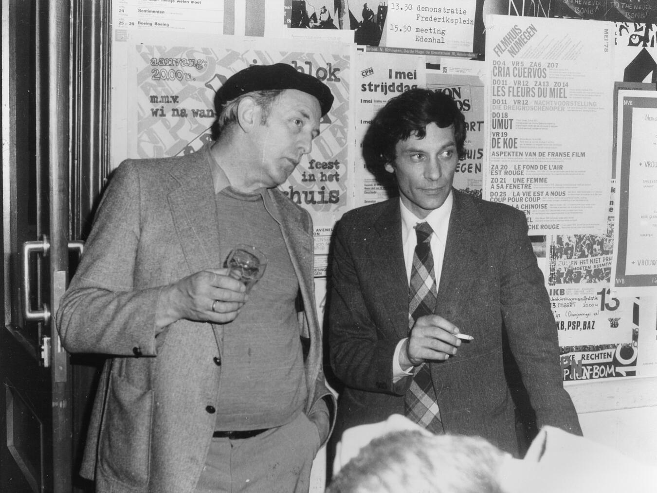 Zwei Experten im Gespräch: Hans van der Grinten (1929-2002, li.) und der belgische Kunsthistoriker und Kurator Jan Hoet (1936-2014).Foto: Otto Friedrichs